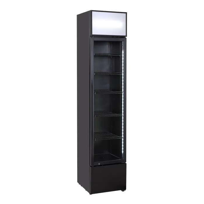 Ledusskapis-vitrīna, melns 133L DCC217BD